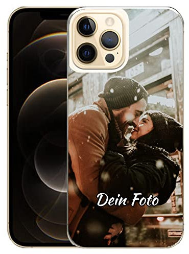 König Design Handyhülle mit Foto für Apple iPhone 12 Pro Max - Personalisierte Hülle, selber gestalten, mit Bild Schutzhülle aus weichem TPU Silikon Gel Material