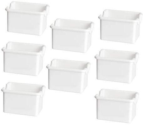 Garnet - Porta bustine Zucchero in plastica da Bar - Per tavolino – Bianco – Lavabile in lavastoviglie - Set da 8 pz - 100% Made in Italy