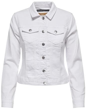 ONLY Onlwonder DNM Jacket Noos Giacca Jeans, Bianco, XS Donna
