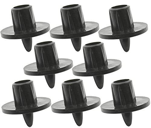 Preiswert&Gut 8X Kunststoff-Bodenspitze 19 mm für 12 mm Rohr – Zeltstabspitze und Zeltstabdorn Schwarz als Zeltzubehör für Aufstellstange stabile Kunststoffbodenspitze für Zelte beim Camping