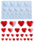 Nifocc 25 moldes de silicona con forma de corazón, forma de corazón, resina epoxi, moldes para joyas, molde de fundición de cristal para manualidades, 4 tamaños