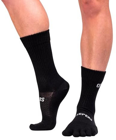 Creepers Anti-Blister Merino Wool Toe Socks – Crew Length | Running & Hiking, Unisex
