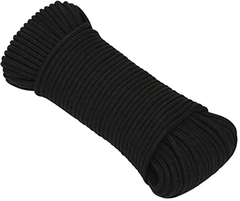 vidaXL Corde de Travail Ligne de Travail Corde Torsadée Corde d'Amarrage Câble de Travail Jardin Atelier Noir 3 mm 500 m Polyester
