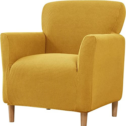 DEZYPZAM Sofahusse Sofa Abdeckung Hussen Wannensesselhussen | Accent Stuhlhussen Mit Armlehnen | Lounge Tub Sessel Stuhl Schonbezug, Sofa Überwürfe Sofabezug (Gelb)
