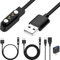 Xiatiaosann Ladekabel für AGPTEK LW11/für Ticwatch GTX/für YAMAY SW022/für Xiaomi Haylou Solar LS05, USB Magnetisches Ladegerät Kabel, Smartwatch Zubehör, 100cm, 2 Stück