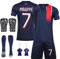 Sidesea Fussball Trikot Kinder, Fußballtrikot mit Fussball Socken Kinder, Schienbeinschoner Kinder Fussball, Schlüsselanhänger Hause/Auswärts Fußballtrikot für Kinder Trikot Fussball Jungen
