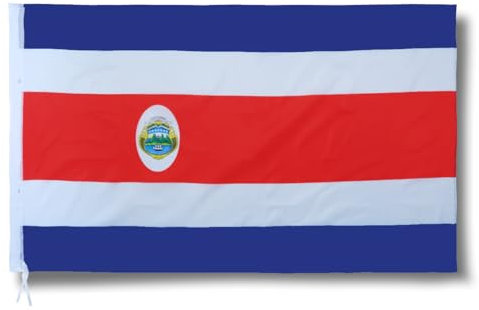 Sonia Originelli premium Fahne für jede Gelegenheit - hissfertig & wetterfest -Größe: ca. 90 x 150 cm, Farbe: Costa-Rica