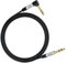 DTech Cavo per chitarra elettrica TRS 1/4 Cavo per strumento Aux Spina jack stereo bilanciato ad angolo retto da un quarto di pollice 6,35 mm (1,5 M ad angolo retto)
