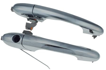 GESMOS Car Outer Door Handle Door For Fiat 500 For Fiat 595 For Fiat 695 2007-2023 Chrome LHD Or RHD Outside Door Handle Left Driver Or Right Passenger Exterior Door Handle(RHD Left Right Pair)