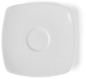 Holst Porzellan FD 013 Porzellan Untertasse 13 cm eckig M38 Weiß 13 x 13 x 1,5 cm 6 Stück