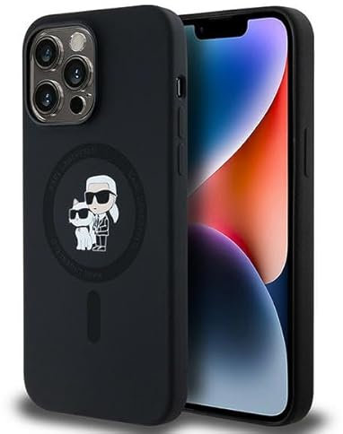 CG MOBILE Karl Lagerfeld KLHMP14XSCMKCRHK Hülle für iPhone 14 Pro Max 6.7 Schwarz hardcase Silicone Karl & Choupette