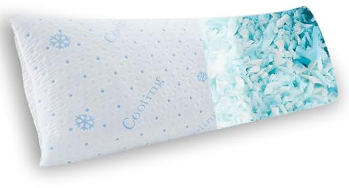 Dreamood Cooling Body Pillow Firmer 3200g 100% Shredded Memory Foam Body Pillows for Adults Side Sleeper Pregnancy Full Body Pillow 20x54 inch Adjustable with Washable Cover