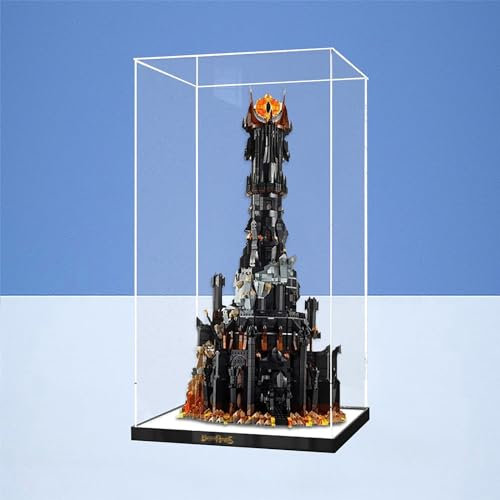 Acryl-Vitrine für Le-go 10333 - Herr der Ringe: Modell Barad Dur - robuster Schutz für Ihre Sammlung (Modell Nicht im Lieferumfang enthalten) (Option B)