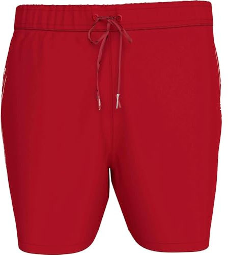 Tommy Hilfiger Short de Bain Homme Medium Drawstring Tape avec Cordon de Serrage, Multicolore (Medium Red), M