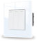JIMEIDA Interruptor de luz blanco empotrado 3 vías interruptor de luz de cristal de 1 vía interruptor interruptor de pared interruptor de cristal interruptor basculante 86 x 86 mm, 10 amperios, 250 V