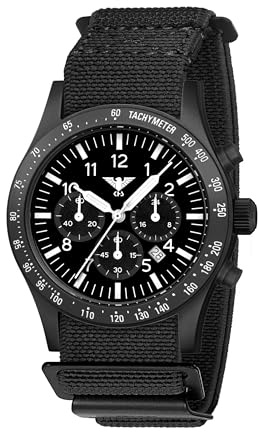 KHS Platoon Black Steel Solar Chronograph KHS.PLABSSC.DFB mit DIVERFLEX® Band schwarz