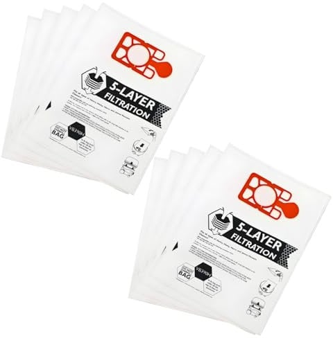 Pack of 10 Numatic | Hepa-Flo Dust Bags compatible Hetty Bags | Numatic for Vacuum Cleaner Bags for Optimal Cleaning Performance