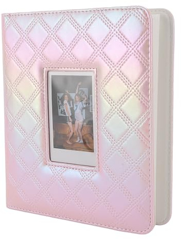 Fotoalbum für 2x3-Zoll-Filme, 288 Taschen, Kleines Album für Sofortbildkamera 12, 11 und Mehr, Album-Fotobuch mit PU-Ledereinband (Bunte Rose)