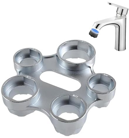 Clé de montage pour aérateur, 10 tailles de régulateur de jet universel, clé de service, en alliage de zinc pour aérateur de robinet de rechange, tamis aérateur, clé universelle