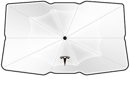 7ffeiLL Car Windshield Sun Shade Umbrella, For Tesla Model 3, UV Protector, Front Window Sunshade, Foldable Protector