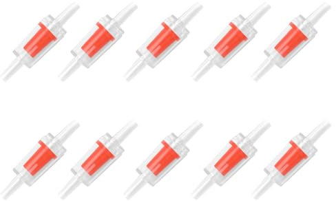 10 Stück Rückschlagventil Aquarium,Rückschlagventil Wasser,Aquarium Zubehör aus Kunststoff,Sauerstoffpumpe Pumpe Anlage Luftventile,Verhindert Luftpumpe Wassereintritt,für Aquarien Pumpenschutz (Rot)