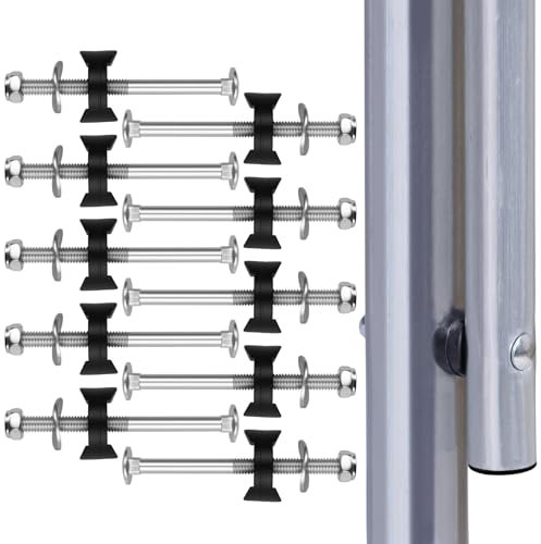 10 Stück Trampolin Schrauben, M6 Trampolin Ersatzteile, Verzinkter Stahl Trampolinzubehör Set, Trampolinschraube mit Abstandshalter, Trampolin Befestigung zur Befestigung Des Trampolins für Trampolin