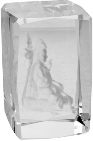 PartyKindom Kristall Shiva Statue Dekorative Hindu Skulptur Durchdachtes für Meditation und Innendekoration Hochwertiges Kristallmaterial für Schreibtisch und Auto