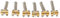 Drfeify Guitar Bridge Saddles en Laiton Guitare Selles 6pcs Telecaster Selles pour Guitare électrique avec Matériau en Laiton Réglage de la tonalité Installation Facile