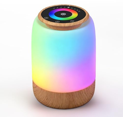Carehabi Nachttischlampe Nachtlicht Touch Dimmbar mit 7 Farben und 4 Modi, stufenlose Dimmung，LED Tischlampe USB Aufladbar, Nachtlicht mit Timer und Countdown-Funktion