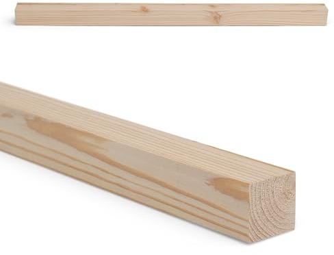 Woodsellers Holzleiste Lärche gehobelt [Massivholz & verleimfertig] – Lärchenholz Leiste technisch getrocknet 10–12%, allseitig gehobelt, naturbelassen – für Möbelbau & Außenbereich (20x20x1000mm)