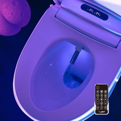 Kit WC Japonais Électrique | Siège chauffant, eau chaude, séchage à air chaud, télécommande sans fil | Installation facile & SAV français (Forme O)
