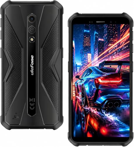 Ulefone Armor X12 Smartphone Resistente, Móvil Rugerizado IP68/IP69K, 6GB RAM + 32GB ROM, Pantalla HD+ de 5,45, Cámara 13MP, Batería 4860mAh, Android 13, 4G Dual SIM/NFC/OTG/GPS, Negro