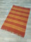 Kottig Fleckerlteppich Handweb Fleckerl Teppich ULM 120x170 cm 100% Baumwolle Karo rot