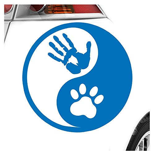 Kiwistar - Autoaufkleber - Tiermensch - Yin und Yang Heckscheibe - Aufkleber für Auto Kfz Fahrrad, LKW, Truck Mofa