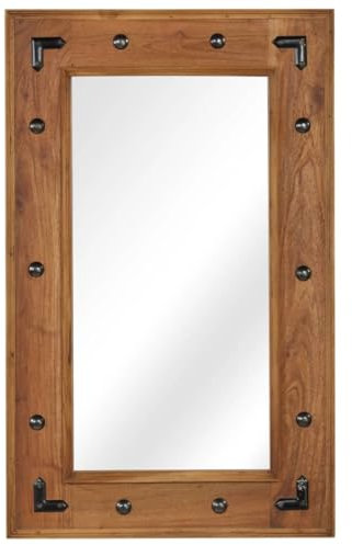 vidaXL Akazienholz Massiv Spiegel 50x80 cm Wandspiegel Badspiegel Flurspiegel