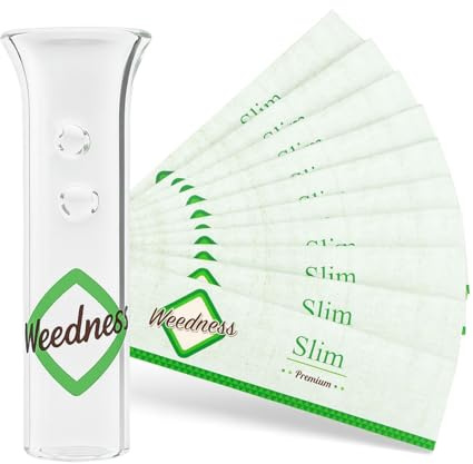 Weedness Glas-Filter-Tips Glasmundstück 3,5 x 0,7 cm 2-teiliges Set - Zigarettenfilter Wiederverwendbar Filter Tip