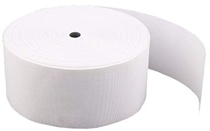 WedDecor White Blended Cotton Polyester Curtain Heading Tape Drapery Roll for Making Drapes, Curtains, DIY Projects, Craft Supplies, 100mm Wide, 50 Metres Long