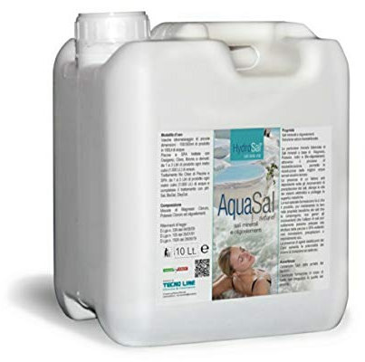 HYDROSAL Aqua Termale 10 Liter mit Magnesium, Kalium und Jod für Pool und Whirlpool (Jacuzzi, Dimhora, Index, Bestway, ECC.) Aqua Sal Natural - Sofortiger Versand