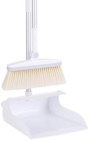 Escoba NLIAN- Juego Recogedor Vertical, Barredora y recogedor de Polvo con Mango Largo de 97 cm con rotación de 180 ° / Alambre de Barrido de Pet/Peine de Dientes densos for Barrido