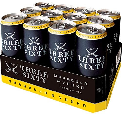 Three Sixty Vodka Maracuja, 12er Pack (12 x 0.33 l) EINWEG