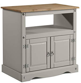 Mercers Furniture Corona Grey Wax Straight TV Unit Living Room Tv Stand Solid Pine