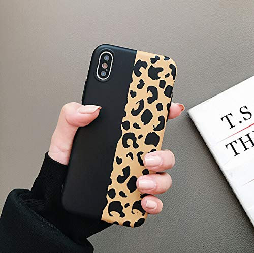 ZTOFERA Case for iPhone XS Max, Cute Leopard Print Soft TPU Case, Ultra Slim Gel Silicone Protective Bumper Cover for iPhone XS Max - Black