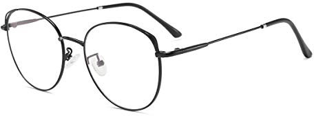 Dollger Blaulichtfilter Brille Anti Blaulicht Brille Computerbrille Katzenauge ohne sehstärke Metallgestell Brille Pc Gaming Bluelight Filter Uv Blockieren Blaue Licht Glasses Damen Schwarz