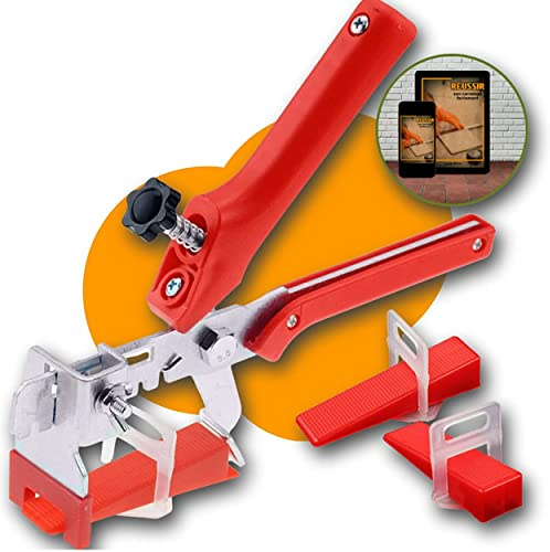 Kit croisillon carrelage autonivelant réutilisables|1 Pince et 100 cales +Remises sur quantités et Guide pose de votre carrelage et joints carreaux céramique, pierre, métal, verre, faïence