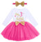 Kleinkinder Mädchen Mein 3. Geburtstag Kleid Baumwolle Langarm Tutu Tüllkleid A-Linie Prinzessin Partykleid mit Pailletten Schleife Stirnband 2tlg Set Fotoshooting Outfit Kostüm Rose 3 Jahre