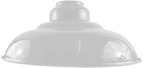 LEDSone Industrieller Hänge-Deckenlampenschirm, Retro-Küchen-Hängedeckenleuchten, Vintage-Metall-Loft-Bar-Pendelleuchte, rustikaler Hängelampenschirm (Weiß)