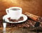 Frtmsticker Fototapete 3D Effekt Brown Cafe Cup Wandtattoo Wandaufkleber Tapete Fototapete 3D Effekt Wandbild Wandtapete Hauptdekorationen Für Wohnzimmer Schlafzimmer 400X280Cm
