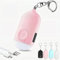 Hion Taschenalarm Frauen,130DB Wiederaufladbar Persönlicher Selbstverteidigung Alarm mit LED-Beleuchtung,Panikalarm Handtaschenalarm Schlüsselanhänger für Frauen,Kinder,ältere Menschen（Rosa）