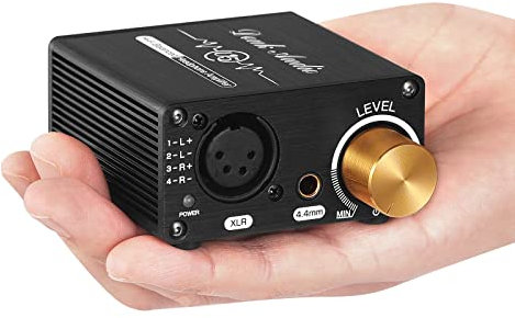 Nobsound U5 Mini Amplificatore per Cuffie HiFi Stereo Desktop Amplificatore con XLR / 4,4 mm, uscita cuffie DC 5 V, nero