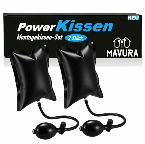 PowerKissen AirBag Montagekissen Spreizkissen Montagehilfe, Pumpkissen Hebel Hebekissen Fester Montage Kissen Spanner [2er Set]